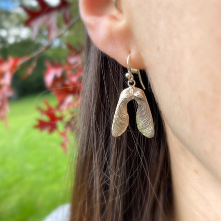 Mini Double Sycamore Seed Earrings