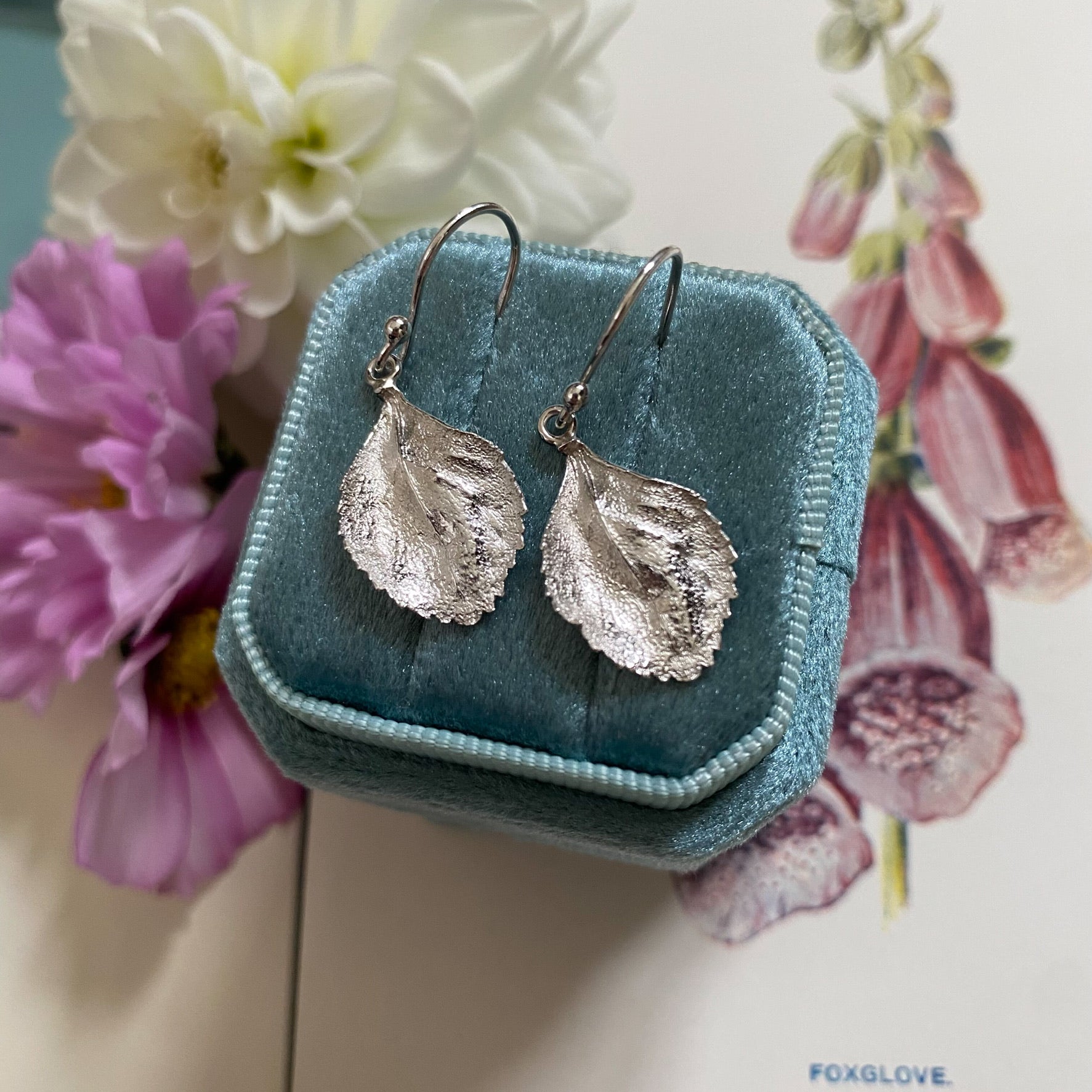 real leaf flower petal earrings – Petal Connection