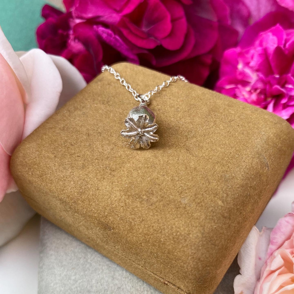 Poppy Seed Pod Necklace