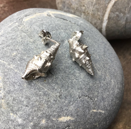 Cone Shell Stud Earrings